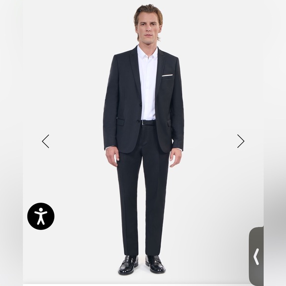 NWT $550 The Kooples Men's Classic navy jacket tailor super 100s size 48 EU
